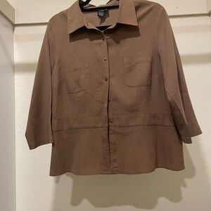 Notations Silk Tan Blouse